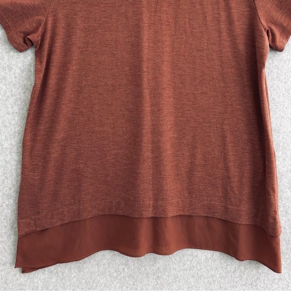 Soft Surroundings Womens Willa Tunic Top Short Sleeve Shirt Large Orange READ - Picture 13 of 16